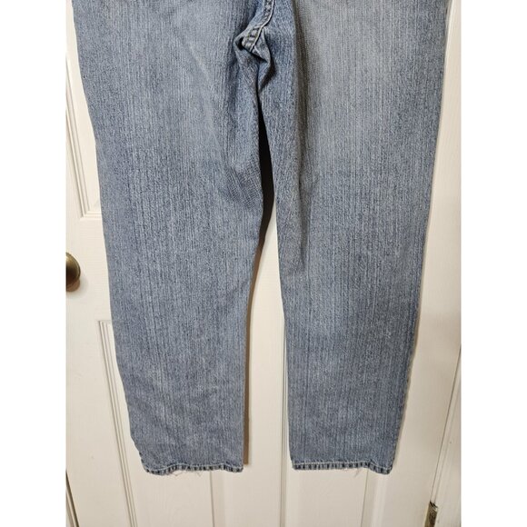 Skin Industry Blue Jeans Mens 36x30 Straight Leg Vtg 90s Button Fly Pink Lady - Picture 8 of 13